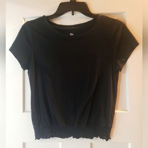 Black Scoop Neck Top Size M
